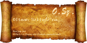 Oltean Szilvána névjegykártya